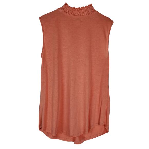 Sundance Everyday Essence Smocked Mock Neck Top Size M Sleeveless Cotton Lyocell - Picture 3 of 11